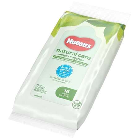 Huggies Huggies Natural Care Fragrance Free Travel Pack 16 Wipes, PK16 40706